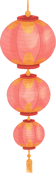 Painterly Textured Lunar New Year Lantern